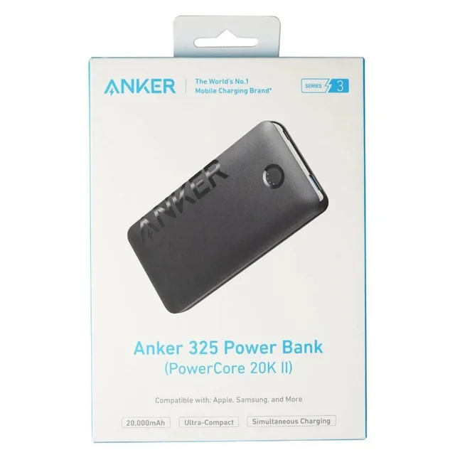 بسته‌بندی پاوربانک انکر 325 PowerCore 20K II مدل A1286